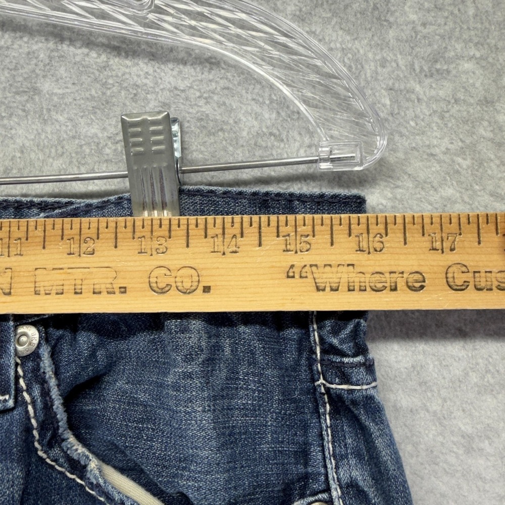 BKE Tyler Jeans Mens 32x30 Blue Relaxed Straight Leg Distressed Denim Baggy - Picture 4 of 10